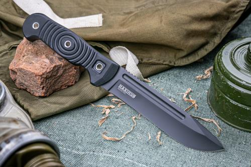 Нож MAXIMUS AUS-8 BT G10-BH Black (Black Titanium, G10 Black Handle, Black MOLLE Нож MAXIMUS AUS-8 BT G10-BH Black (Black Titanium, G10 Black Handle, Black MOLLE