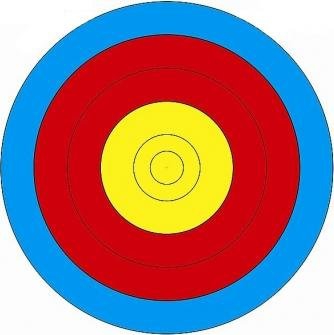 Мишень лучная 40см-5 колец Диаметр мишени 40см 120г/м 1шт