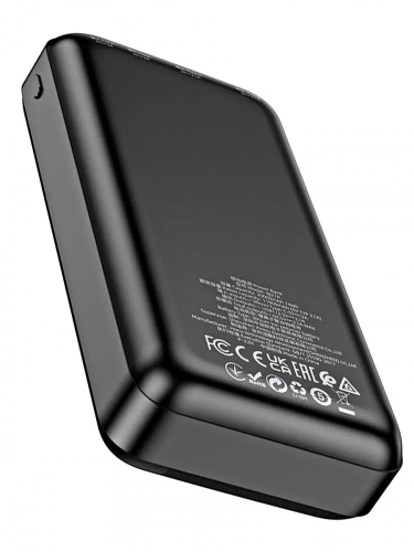 Внешний аккумулятор Borofone BJ27A 20000mAh 2.1A, MicroUSB/Type-C+2xUSB Black