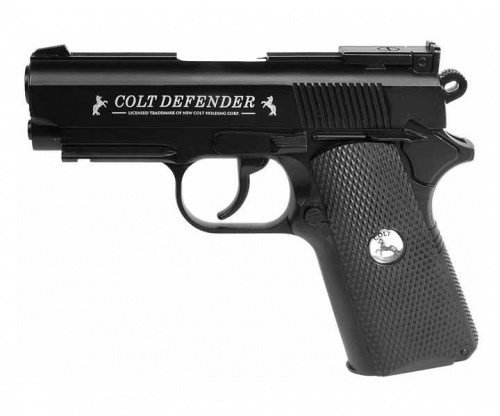 Пистолет пневм. Colt Defender (чёрн. с чёрн. пласт. накладками)