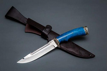 Нож Щука,ст. ELMAX,литье,рукоять стабилизированная карельская береза