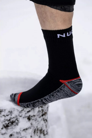 НОСКИ NUCEX СТАНДАРТНЫЕ НМ01 BLACK_RED_STRIP