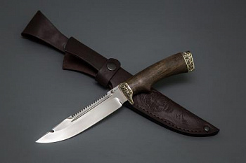 Нож Щука, ст.VG-10,литье,стаб.орех(кап)