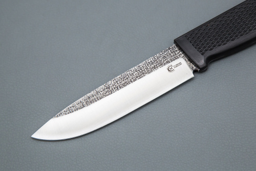 Нож Мурена, ст.Х12МФ, след ковки, рук. Elastron (черный)