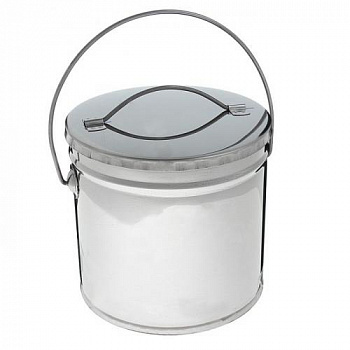 Котелок походный круглый  с крышкой 1,3л. Нерж. сталь 0,5, 320 гр.