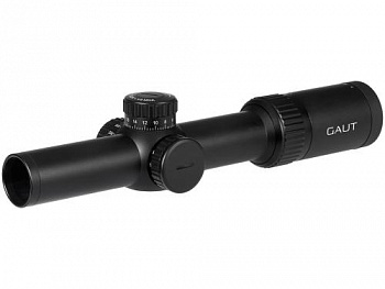Прицел Gaut Nephrite 1-4х24, сетка 60, подстветка красная, 30мм, 1/2 МОА