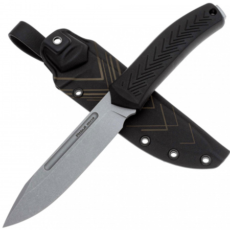 Нож Mr.Blade Pitbull (95X18 Stonewash, Elastron Black)
