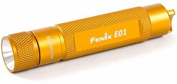 Фонарь Fenix E01 оранж с батарейкой