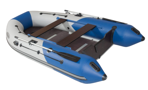 Лодка Лоцман М-330 НД (надув дно низ дав) бело-синяя