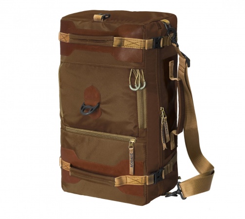 Сумка-рюкзак С-27К с кожаными накладками (цвет: коричневый)