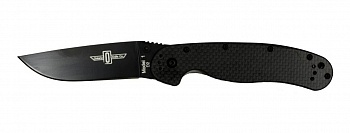 Нож"RAT 1 Folder"скл,ст.D2,кл.черн.,рук.черн.эргоном.нейлон ONT/8868