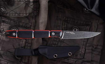 Нож "VIPER" red/black, black s/w PGK