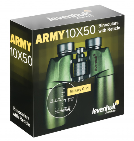 Бинокль Levenhuk Army 10x50 с сеткой Бинокль Levenhuk Army 10x50 с сеткой