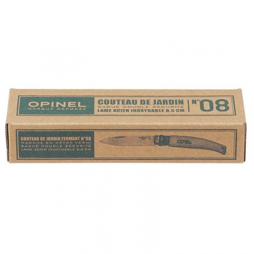 Нож Opinel №8 Outdoor Earth, нержавеющая сталь, зеленый