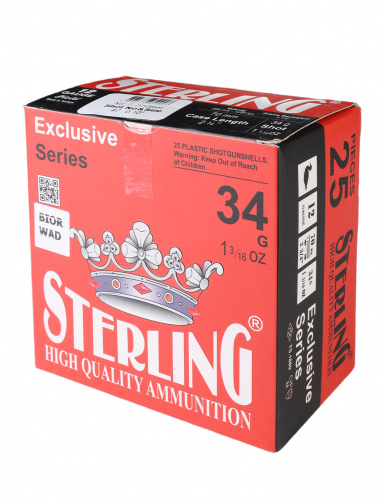 Патрон к.12х70 Bior №1 34 гр. STERLING 1уп/25шт
