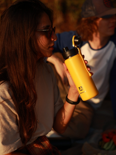 Термос "Арктика" 708-530S желтый ( с доп пробкой  с питьевой системой)