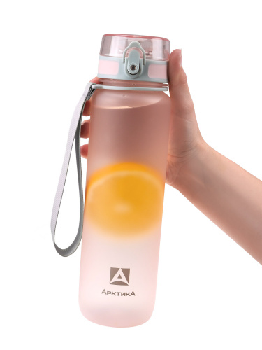 Бутылка тритановая 720-500 розовая матовая, с ситечком