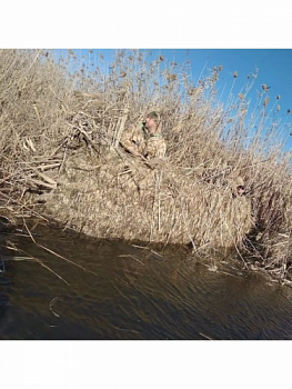 Сеть маскировочная 6х1,47 м, цвет светлый сухой камыш, маскировка Дмитрия Уварова