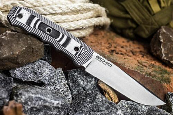 Нож ECHO K340 SW G10-BWH KS (StoneWash, G10 Black-White Handle, Kydex Sheath)