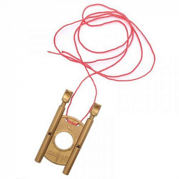 Манок Mankoff на рябчика двойной, пластик, цвет золотой