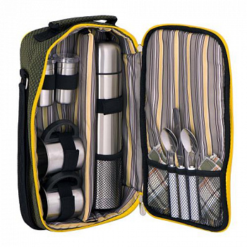 Сумка для пикника CONDOR на 2 персоны TWCS-2010D45. Термос, 2 кружки. Цвет олива