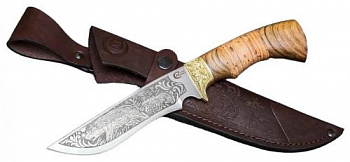 Нож Галеон, 65х13.,литье,бер.,гравировка