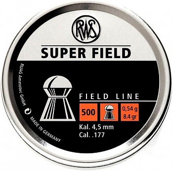 Пульки RWS Superfield 4,5 мм 0,54 г (500 шт./бан.)