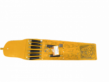 Набор шашлычный НШ 8ХР №6 (шампур 6шт дерево граб, литье "Звери")