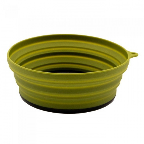 Тарелка Tramp силиконовая с пласт. дном 15*15*8,5 (оливковый)