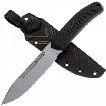 Нож Mr.Blade Pitbull (95X18 Stonewash, Elastron Black)