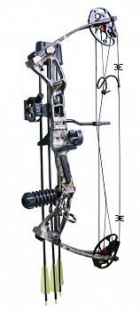 Лук блочный Interloper "Рекс" (20-29" 28-45lbs) камуфляж (с комплектацией)