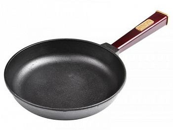 Сковорода 240х40 "ОПТИМА" с дерев ручкой бордо BRIZOLL арт.02440-Р2