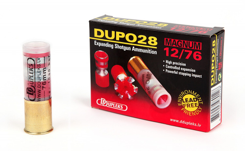 Патрон к.12х76, 28гр.DDupleks с пулей Dupo 1уп/5шт