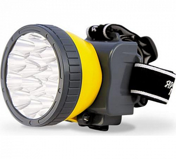 Фонарь ЯРКИЙ ЛУЧ LH-15A аккумуляторный налобный, 15 светодиодов, 2 режима (5/15