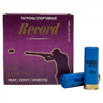 Патрон к.12х70 №7,5 28 г. Рекорд Спорт 1уп/25шт