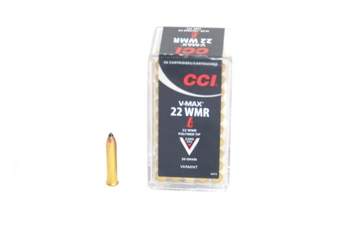 Патрон к.22WMR 1,94гр V-MAX Polymer Tip CCI 1уп/50шт