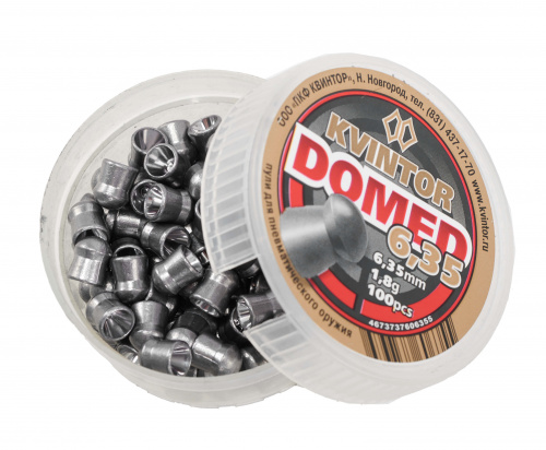 Пуля пневм. "Kvintor Domed" (100 шт.), 1,8гр, кал. 6,35мм