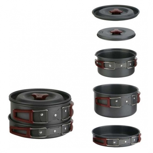 Набор портативной посуды FMC-202, на 2-3 человек из анодированного алюм. на 2