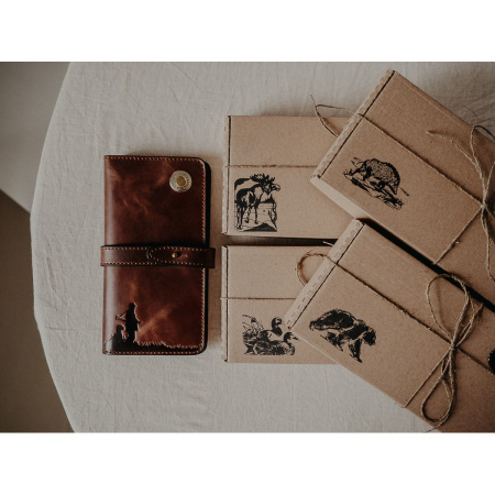 Портмоне (Охотник с собакой, Коричневый)