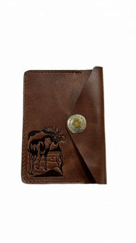 Обложка для охотничьих документов MINI (Коричневый, Лось)