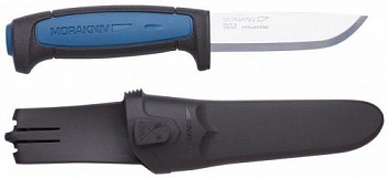 Нож Morakniv Pro S, нержавеющая сталь, резиновая ручка с синей вставкой Нож Morakniv Pro S, нержавеющая сталь, резиновая ручка с синей вставкой