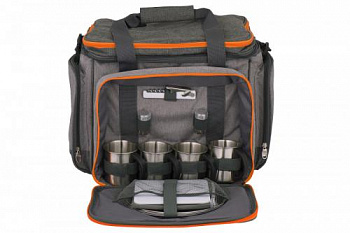Сумка для пикника CONDOR на 4 персоны TWPB-3475N286. Метал посуда. Цвет серый