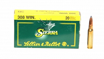 Патрон к.308Win 11,7гр Siera SBT GK S&B 1уп/20шт