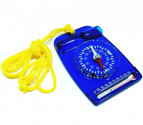 Компас ДС 35-2А оррг стекло/шнур/термометр черно-синий