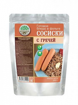 Консервы "Каша гречневая с сосисками"