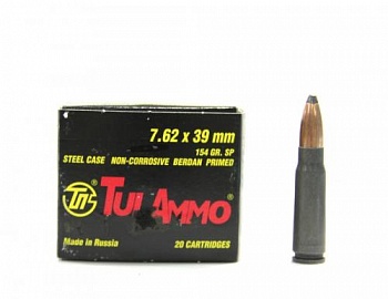 Патрон к.7,62х39 10гр п/о SP б/м ТПЗ 1уп/20шт