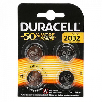 Батарейка литиевая CR 2032 Duracell 4xBL 3V