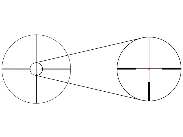 Прицел Gaut Obsidian 1-8х24, сетка Х2, оптов.подстветка, 30мм, 1/2 МОА, IPX7