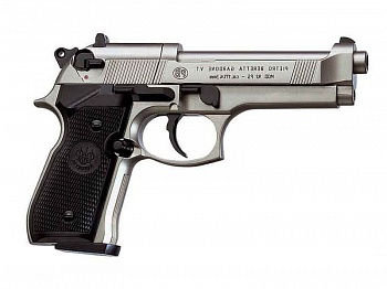 Пистолет пневм. Beretta M92 FS (никель с чёрн. пласт. накладками)