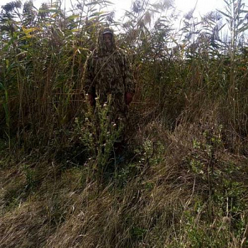 Халат маскировочный, цвет сухой камыш с зеленью, маскировка Дмитрия Уварова